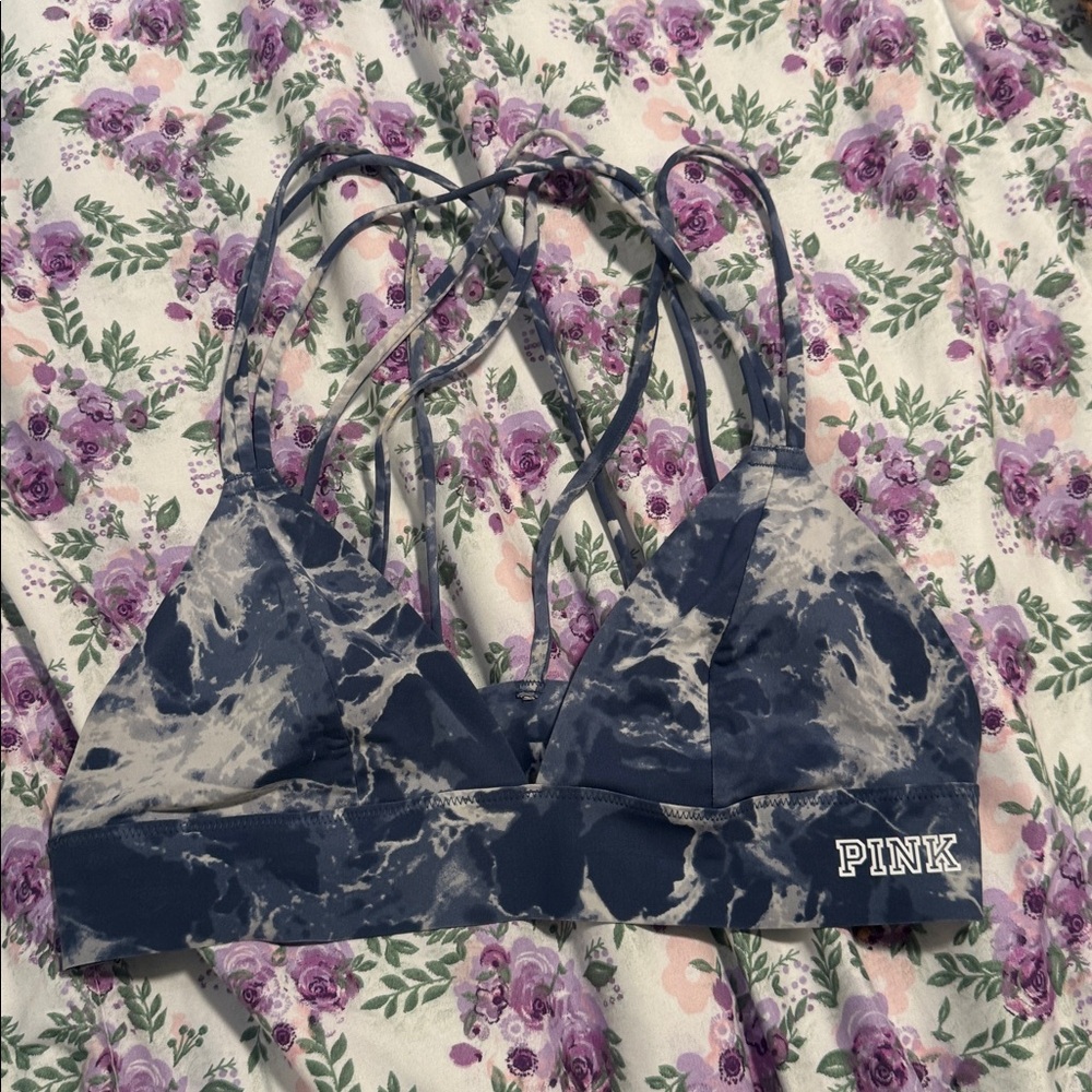Pink Marble Strappy Bralette